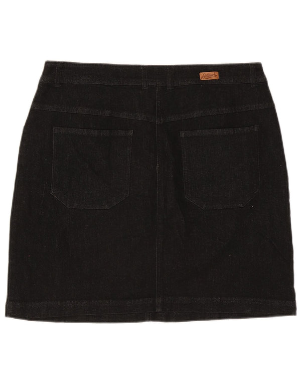 Saltrock Minifalda Vaquera para Mujer Reino Unido 16 Grande W34 Algodón Negro