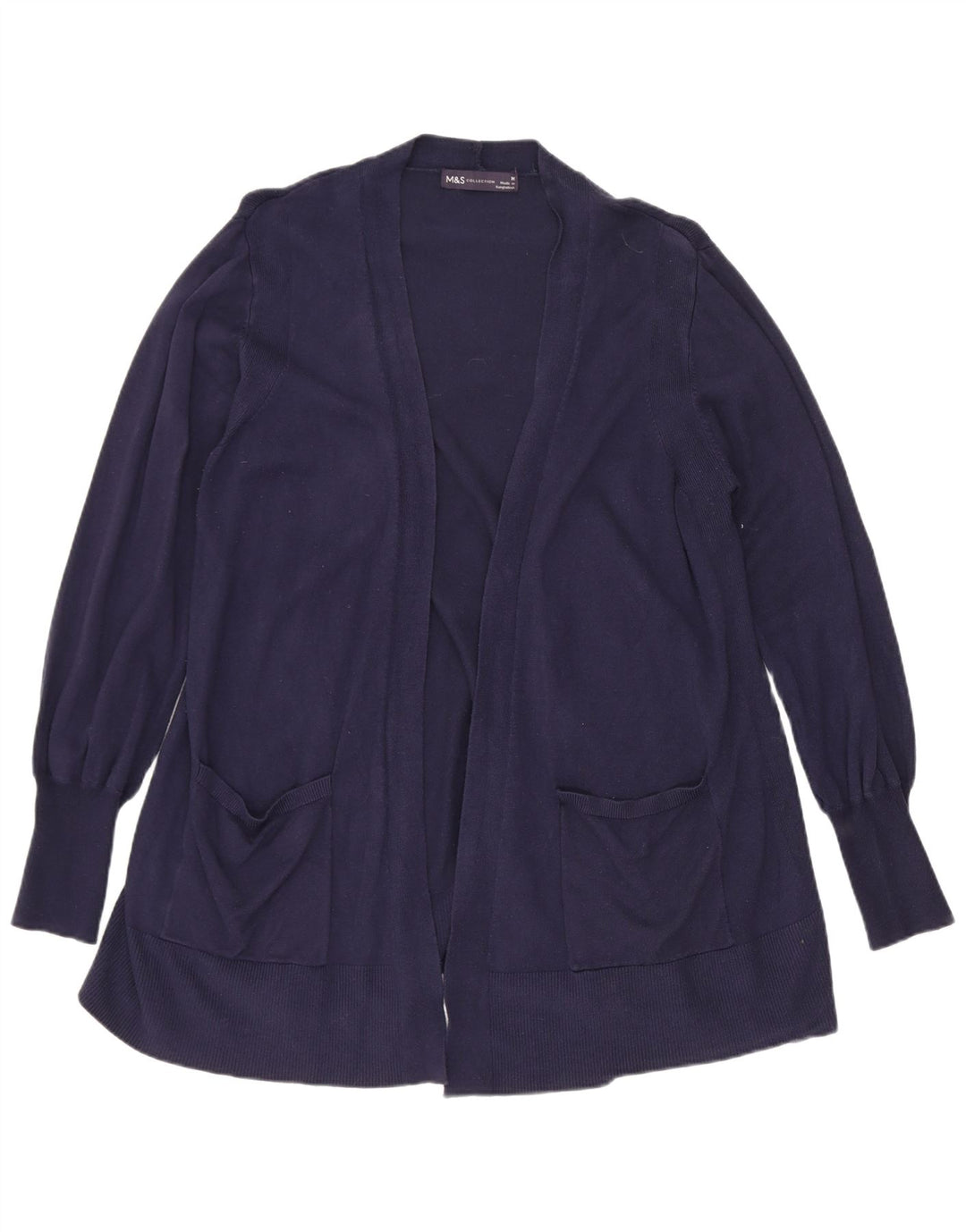 Marks & Spencer - Cárdigan largo para mujer, color azul marino mediano