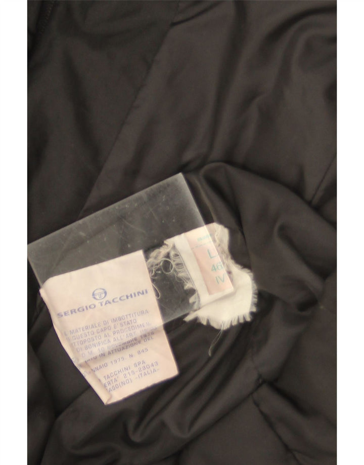 Sergio Tacchini Chaqueta acolchada con capucha para mujer IT 46 Large Black