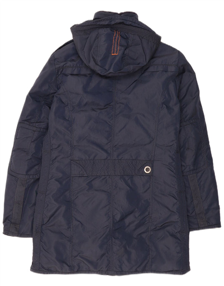 Dekker Abrigo acolchado con capucha para hombre UK 36 Small Azul marino Poliamida