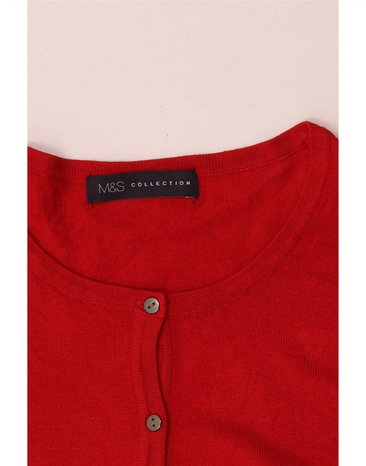 Marks & Spencer - Cárdigan para mujer, talla 40, color rojo mediano