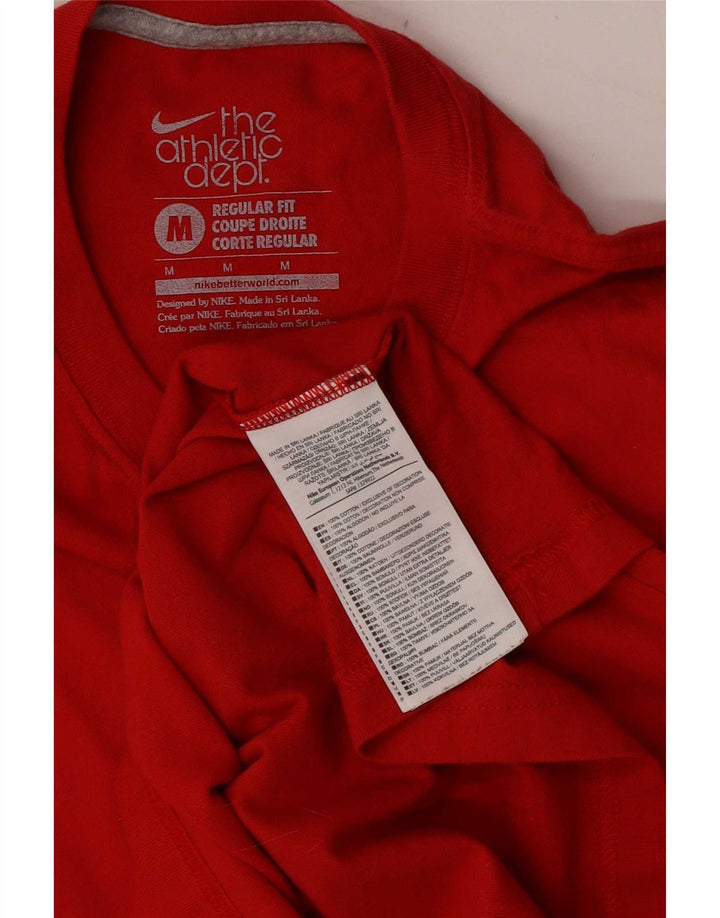 Camiseta sin mangas Nike de corte regular para hombre, algodón rojo mediano