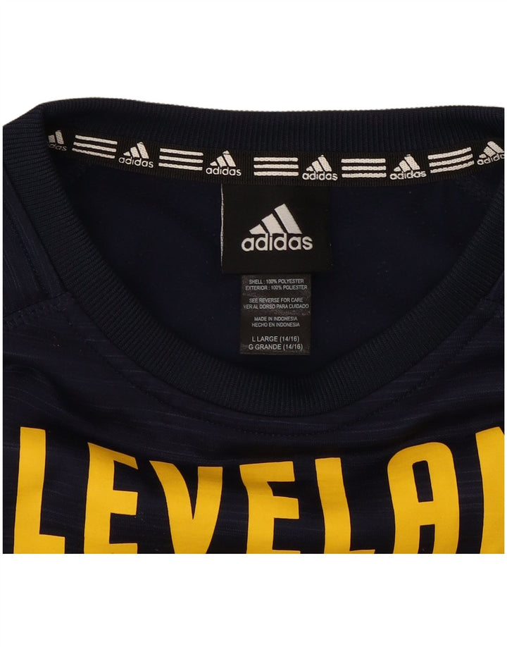 Adidas Sudadera para niño Jumper 14-15 años Grande Azul Marino