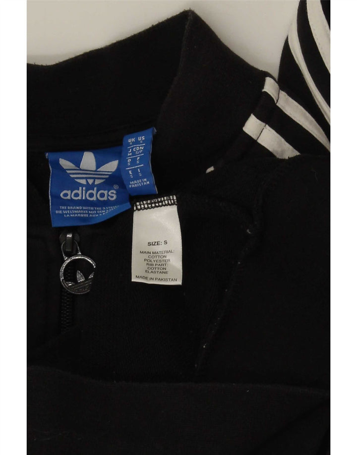 Adidas Hombre Chándal Top Chaqueta Pequeña Algodón Negro