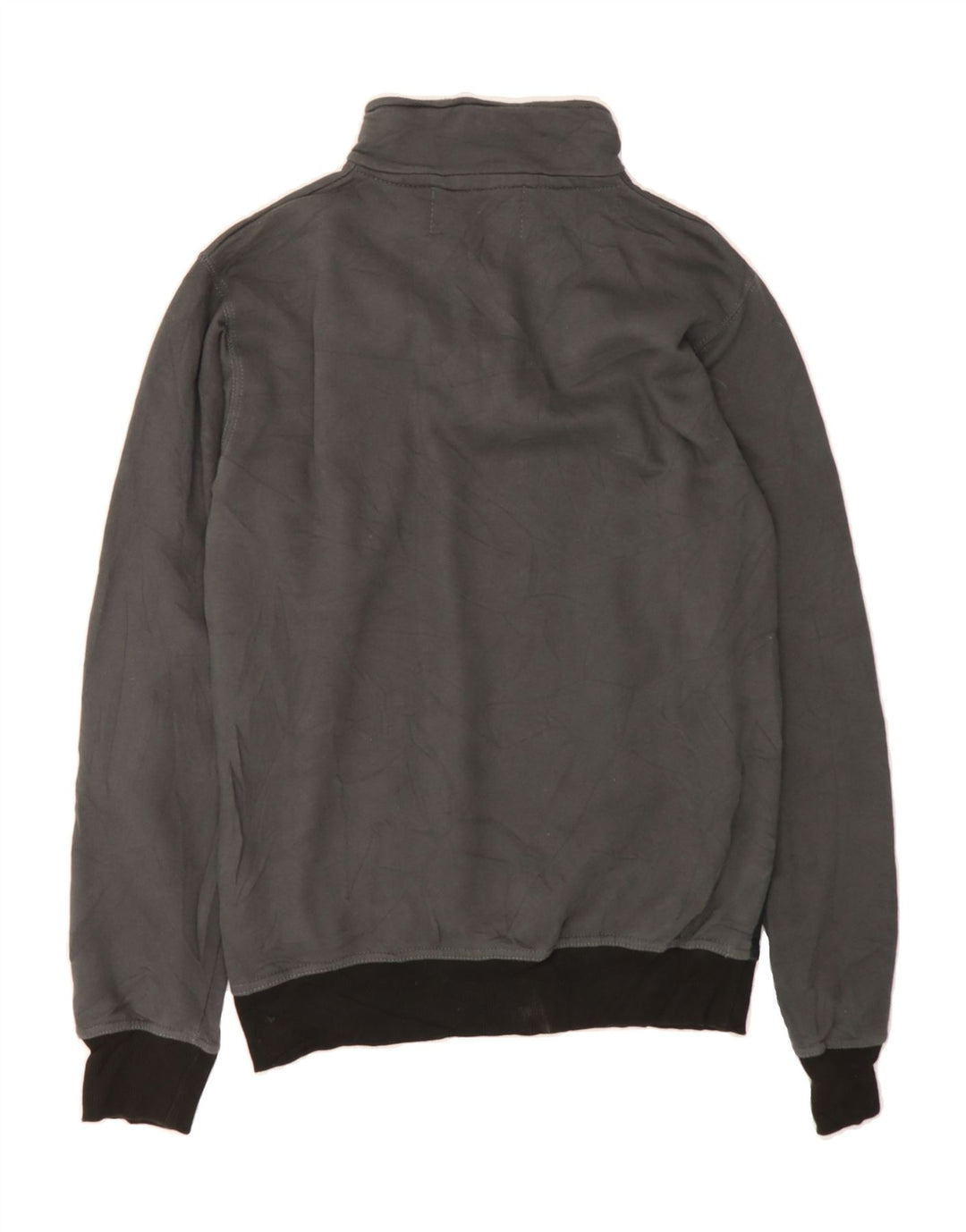 NIKE Mens Zip Neck Sweatshirt Jumper Small Grey Colourblock Vintage Nike and Second-Hand Nike from Messina Hembry 