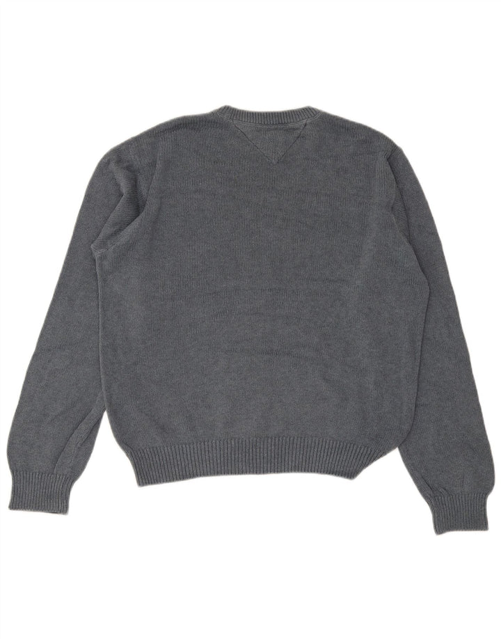 Tommy Hilfiger Jersey con cuello redondo para hombre de algodón gris medio