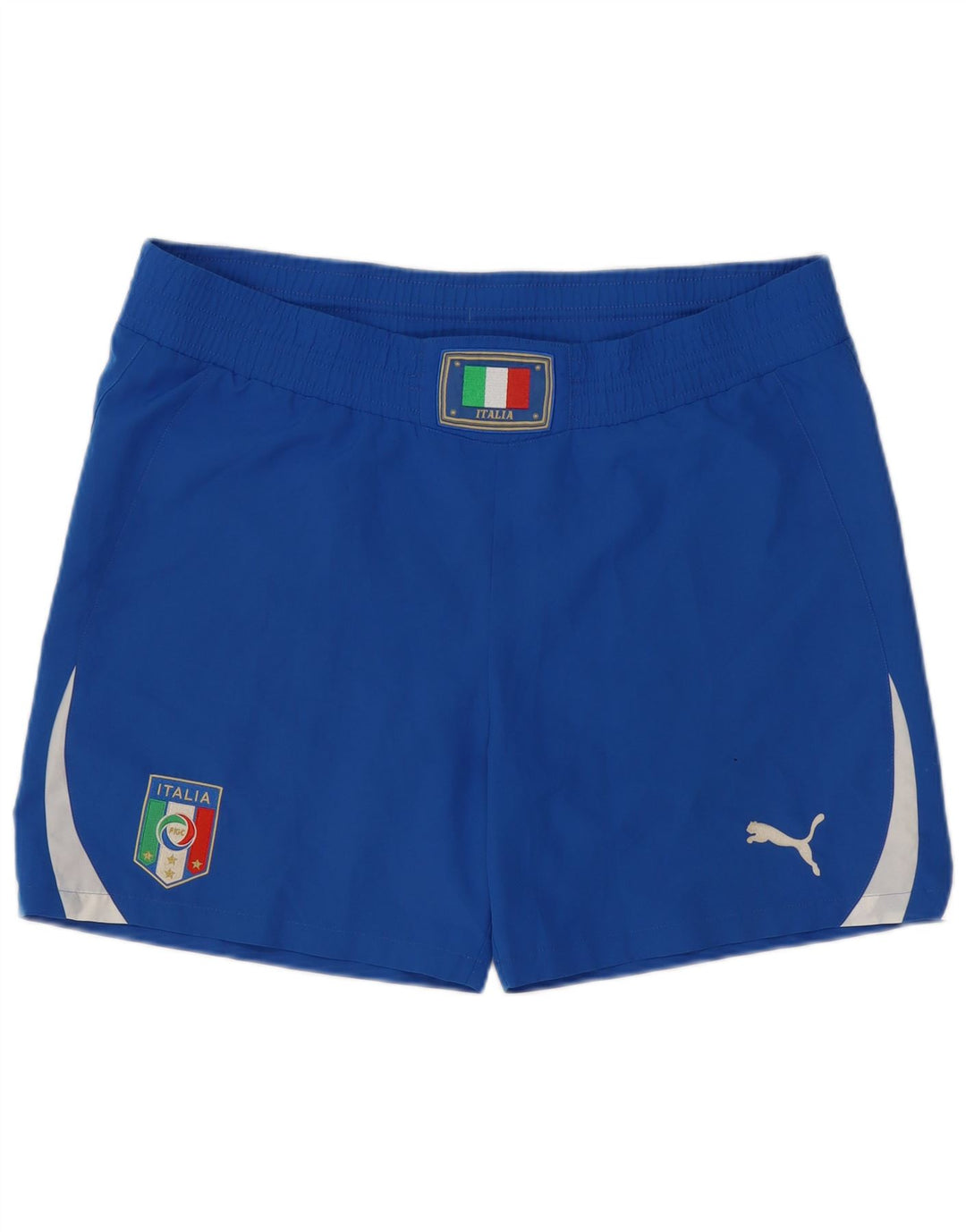 Puma Mens Italia Graphic Sport Shorts Grande Azul Poliéster