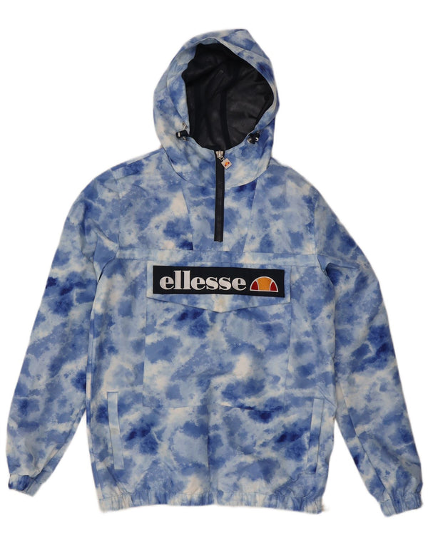 Ellesse Chaqueta impermeable con capucha para hombre UK 36 Small Blue Tie Dye Poliéster