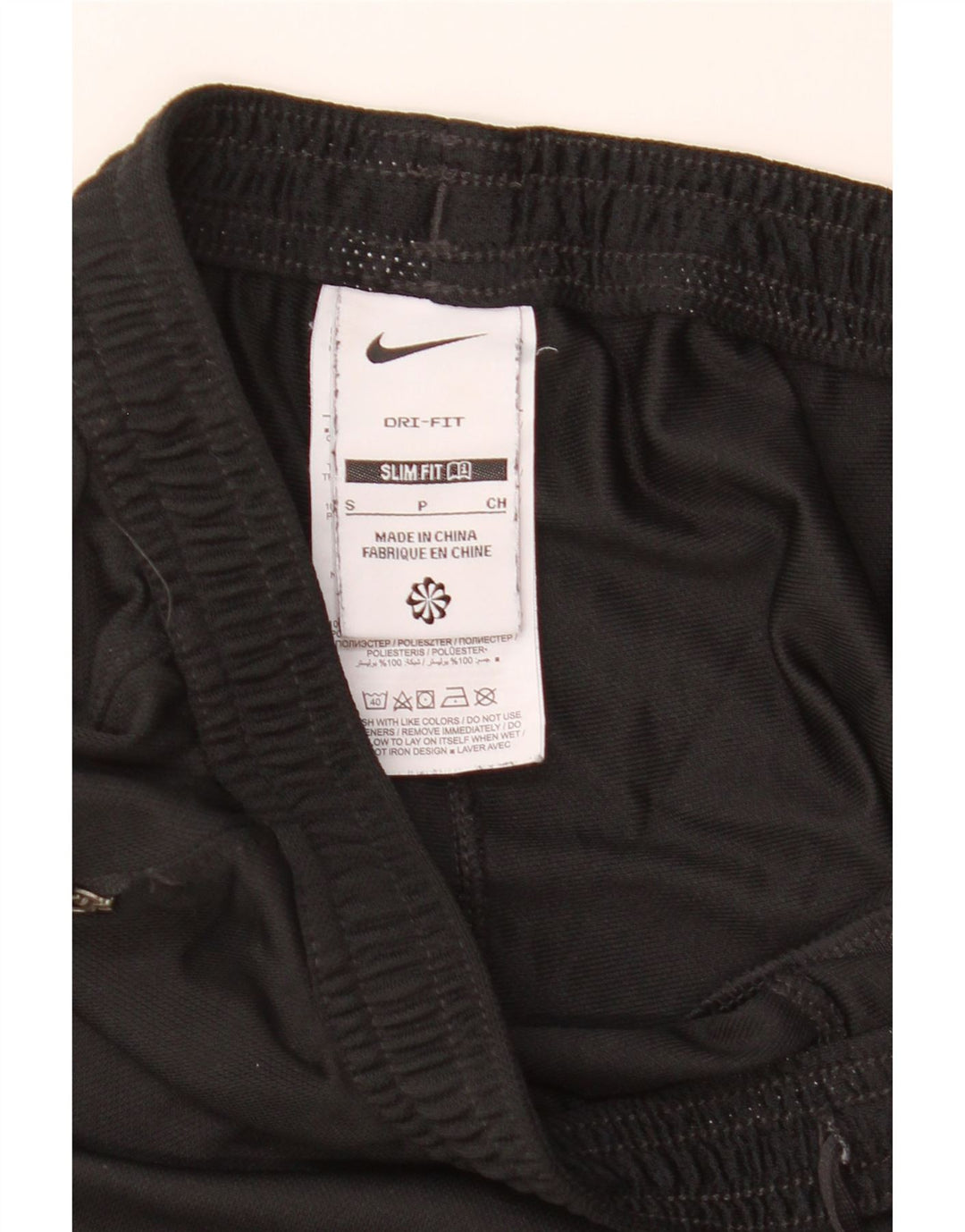 Nike Hombre Dri Fit Slim Fit Chándal Pantalones Pequeños Poliéster Negro