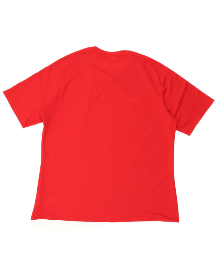 Adidas Hombre Climalite Camiseta Top XL Rojo Poliéster