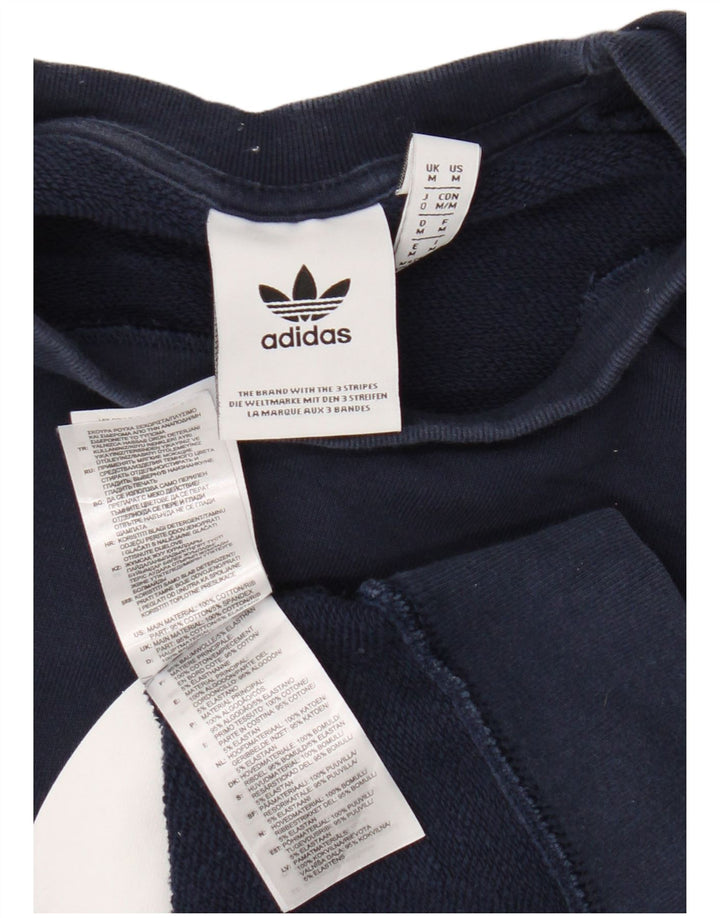 Adidas Hombre Sudadera Gráfica Jumper Medium Azul Marino Algodón