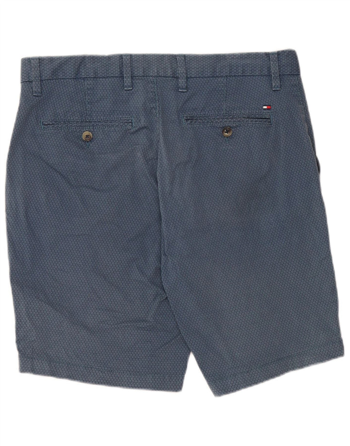 Tommy Hilfiger Pantalones cortos chinos para hombre W33 Algodón geométrico azul medio