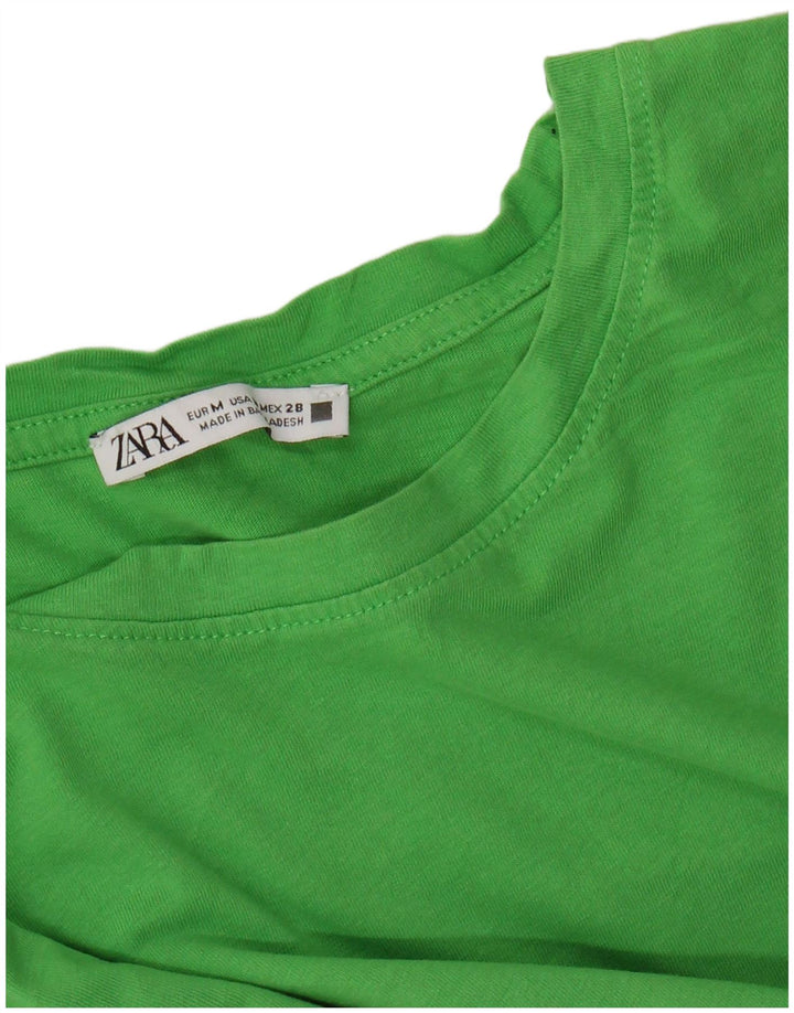 Zara Mujer Chaleco Top UK 40 Verde Medio