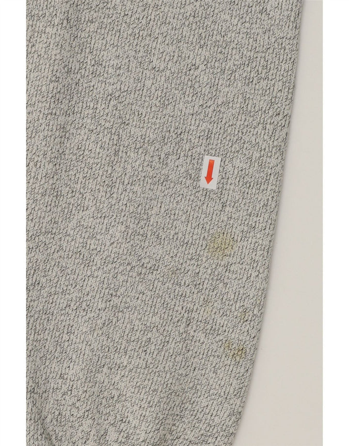 VINTAGE Mens V-Neck Jumper Sweater Large Grey Geometric Vintage Vintage and Second-Hand Vintage from Messina Hembry 