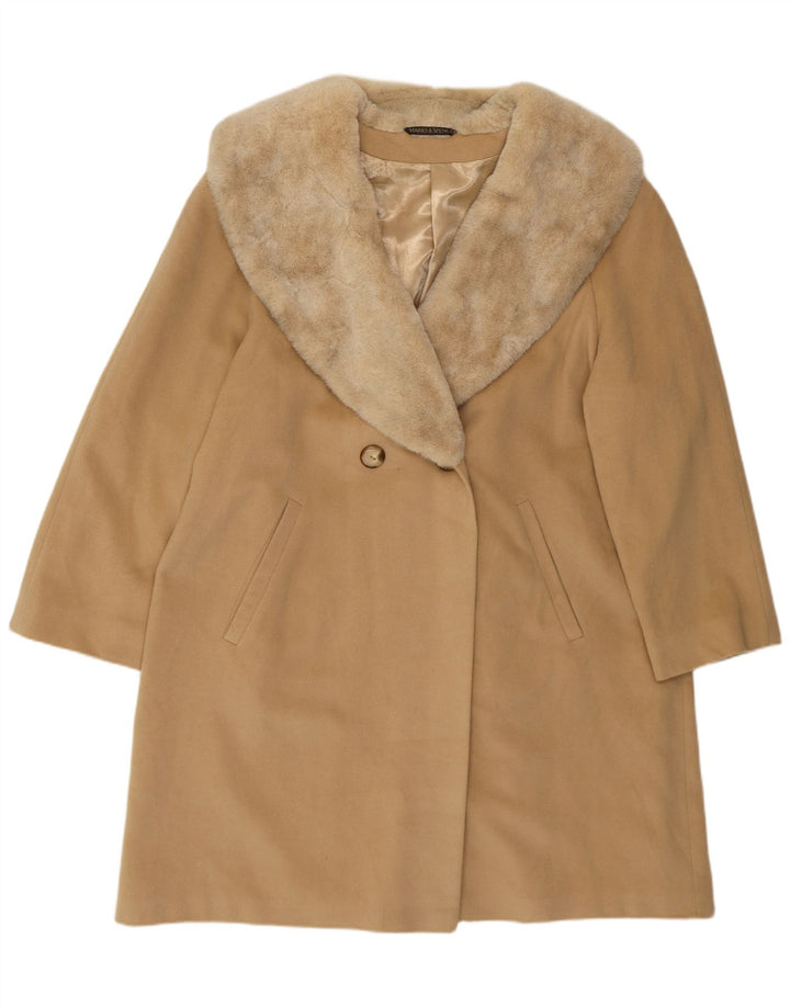 Marks & Spencer Abrigo de doble botonadura St. Michael para mujer UK 46 Large Beige