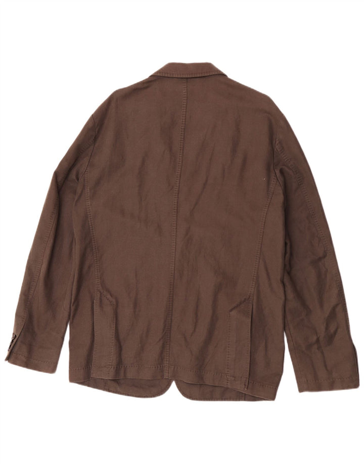 Hugo Boss Chaqueta tipo blazer de 2 botones para hombre EU 52 XL Lino marrón