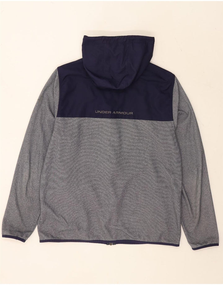 Under Armour Sudadera con capucha y cremallera para hombre Poliéster en bloques de color gris grande