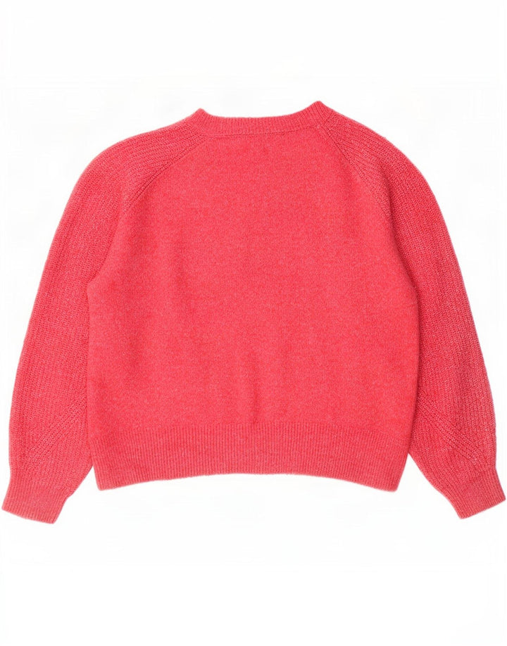 Marks & Spencer Suéter tipo jersey con cuello redondo para mujer, Reino Unido 44, mediano, moteado en rosa