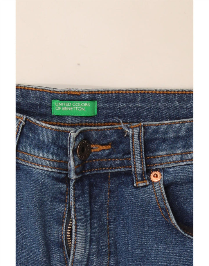 BENETTON Shorts Vaqueros Mujer W30 Azul Medio