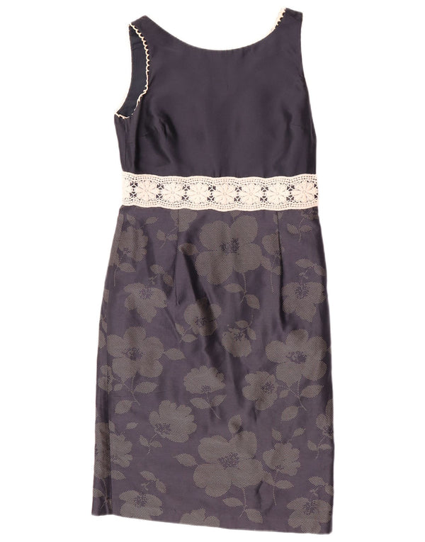 Fenn Wright Manson Vestido tubo para mujer Reino Unido 10 Pequeño Azul marino Floral