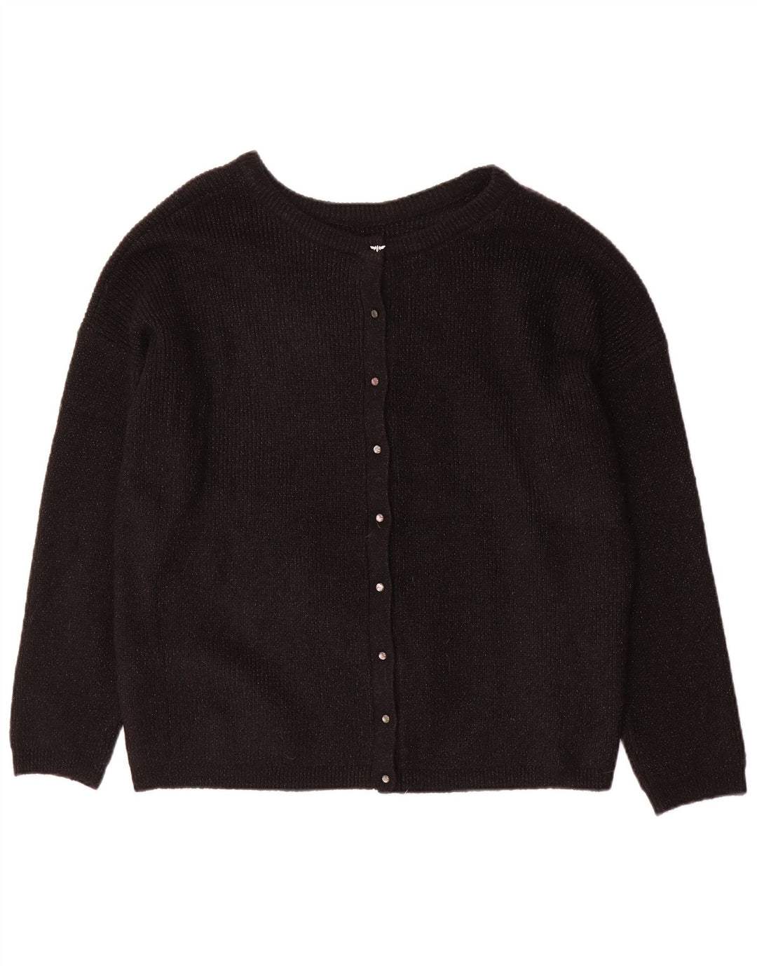JOULES Suéter tipo cárdigan extragrande para mujer UK 40 XL Acrílico moteado negro