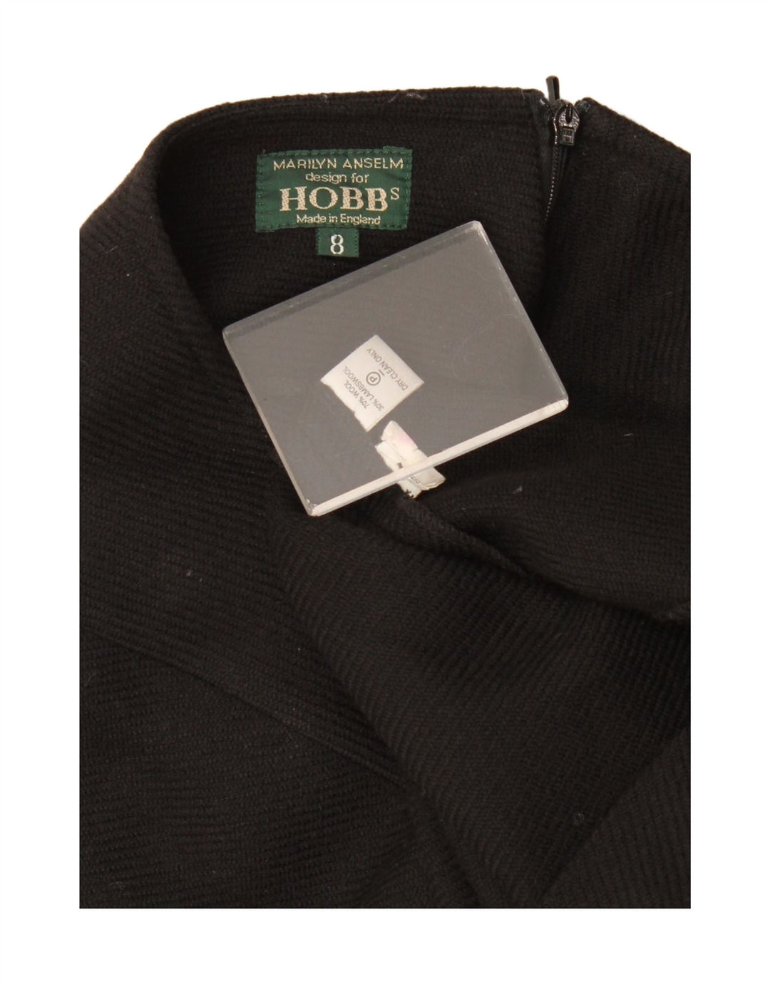 Hobbs Falda larga para mujer UK 8 Small W30 Lana negra