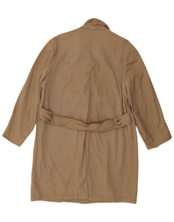 Vintage hombres abrigo Reino Unido 40 algodón beige grande