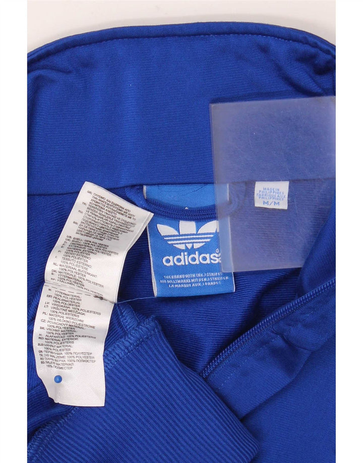 Adidas Hombre Chándal Top Chaqueta Azul Medio Poliéster