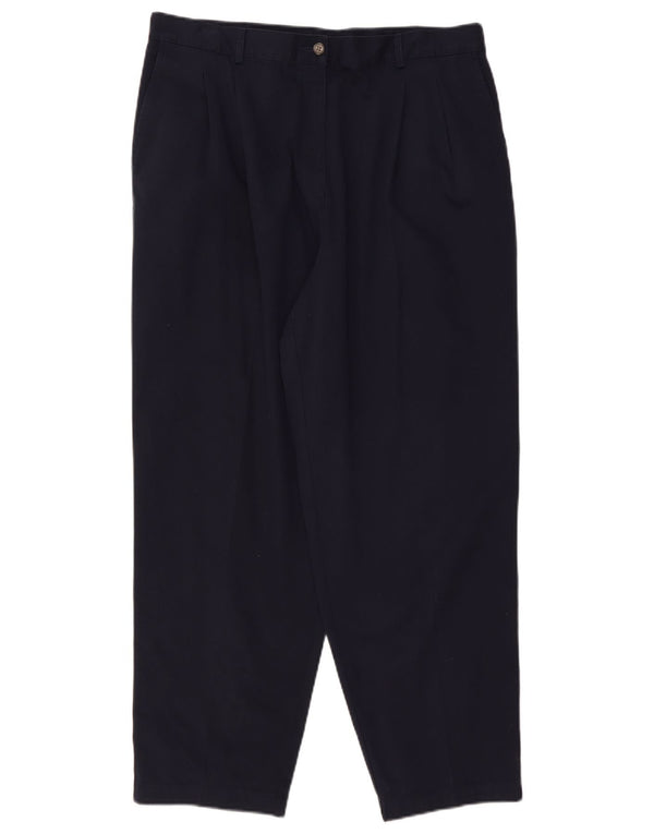L.L.Bean Pantalones chinos de cintura alta para mujer US 18 2XL W36 L29 Azul marino