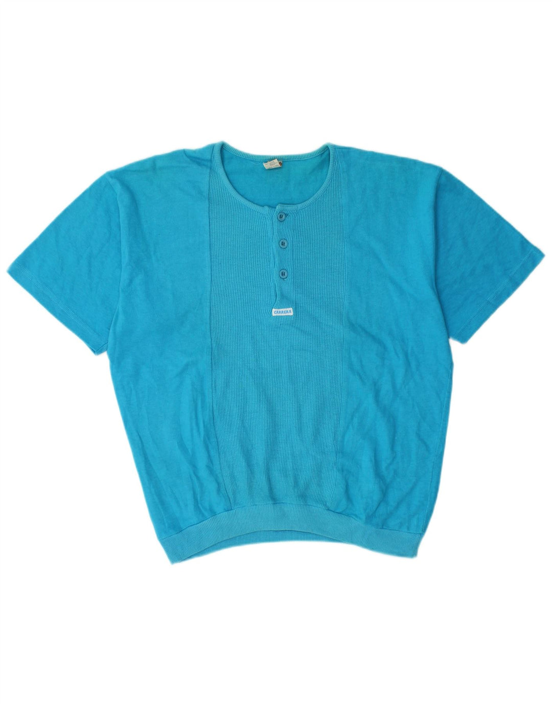 Carrera - Jersey de manga corta con cuello redondo para mujer, talla 40, color azul medio