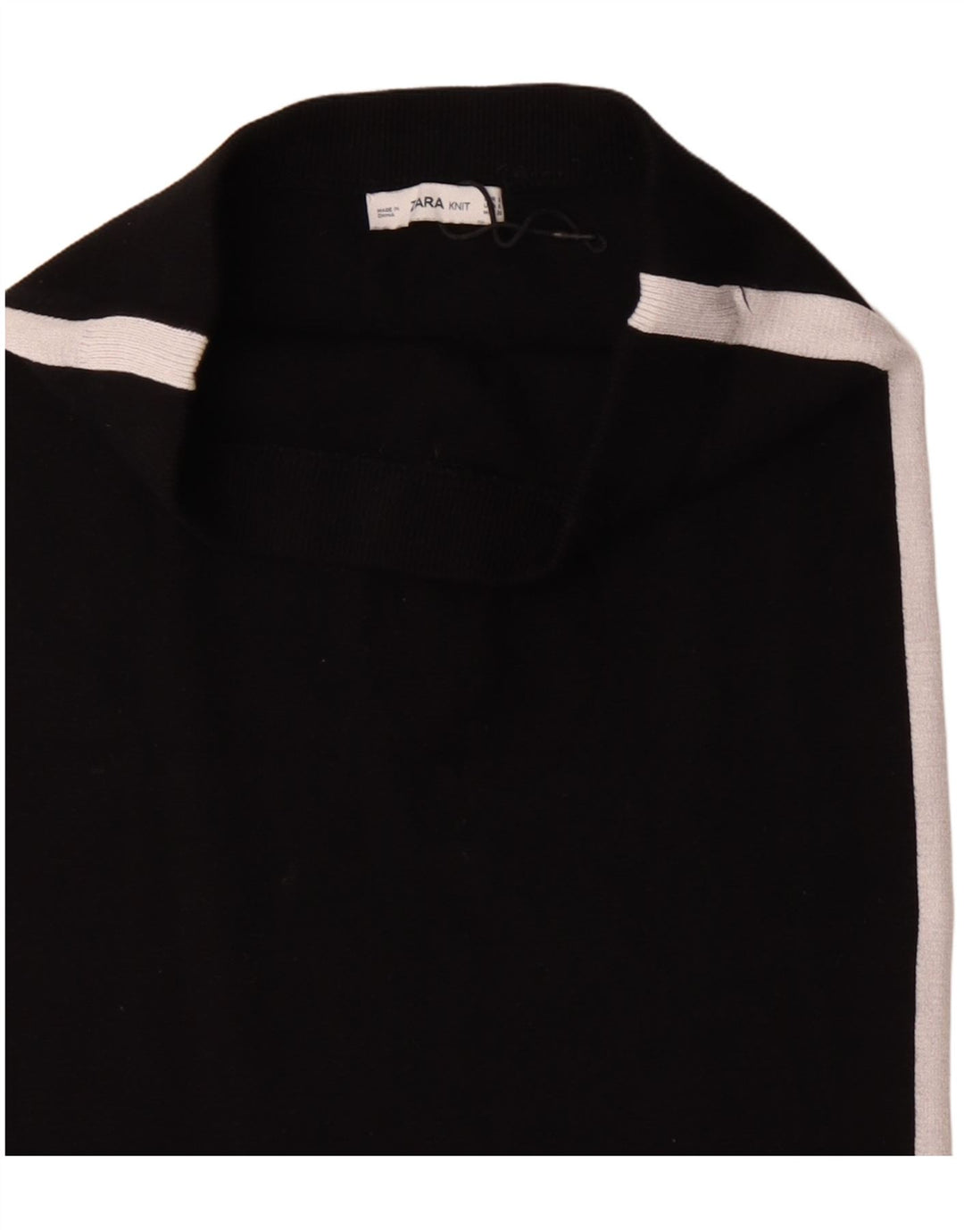 ZARA Mujer Falda Midi De Cintura Alta Pequeña W26 Negro