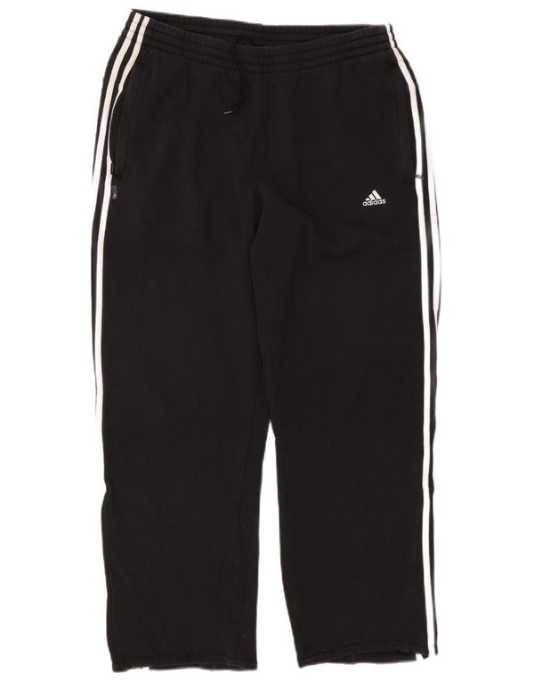 Adidas Womens Tracksuit Trousers UK 14 Large  Black Cotton