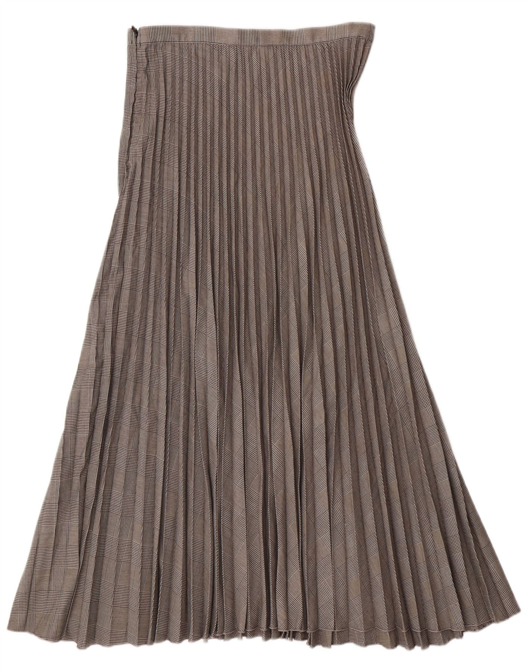 H&M Falda plisada tipo cuchillo para mujer EU 38 Mediana W28 Poliéster de pata de gallo gris