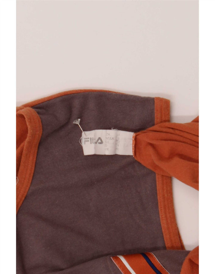 Fila Mens Vest Top Small Marrón Colorblock Algodón