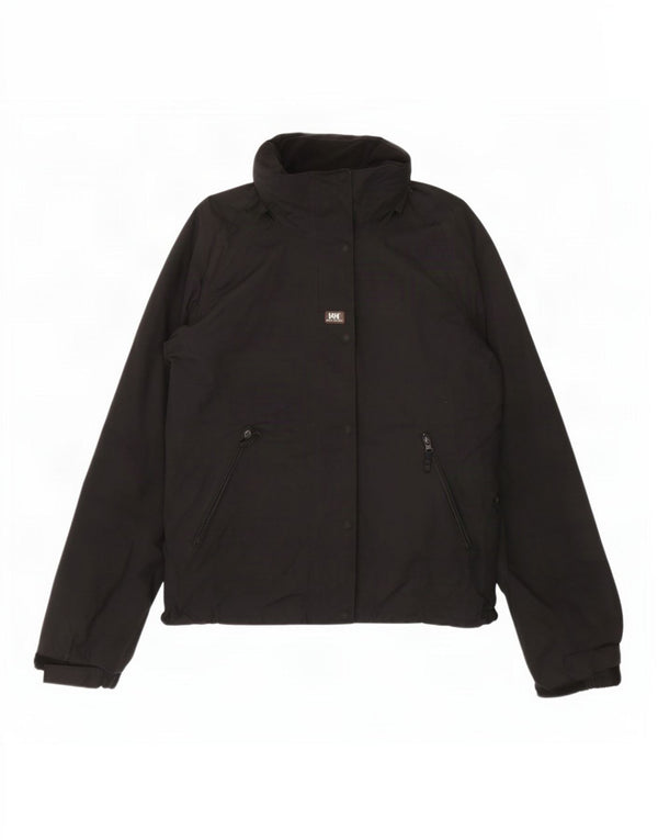 Helly Hansen Chaqueta impermeable con capucha para mujer UK 44 Mediano Negro Poliéster