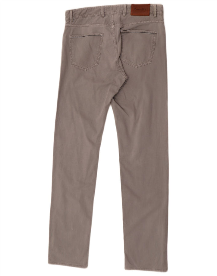 Massimo Dutti Pantalones Casuales Slim Fit para Hombre EU 40 Medium W32 L34 Gris