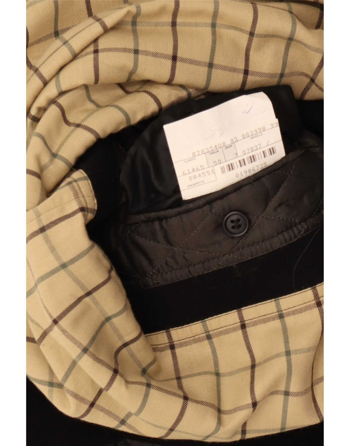 Abrigo Pierre Cardin para hombre IT 50 grande de lana negra