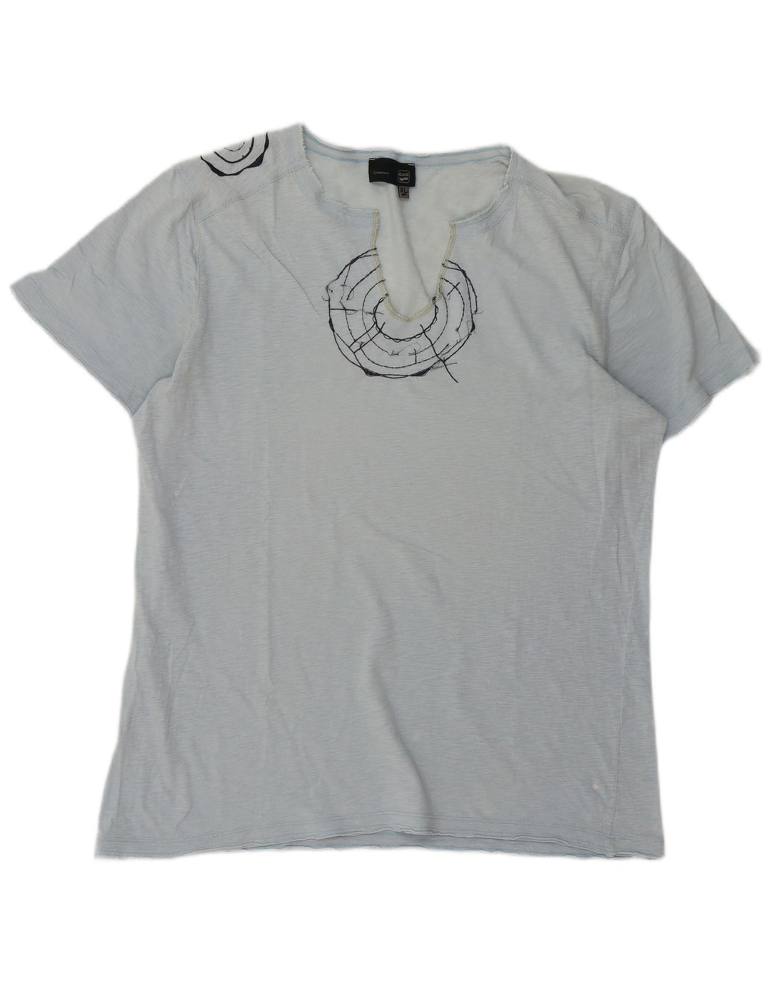 GAS Camiseta gráfica para hombre Top XL Azul moteado