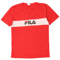 Fila Hombre Camiseta Gráfica Top Medium Rojo Colorblock Algodón