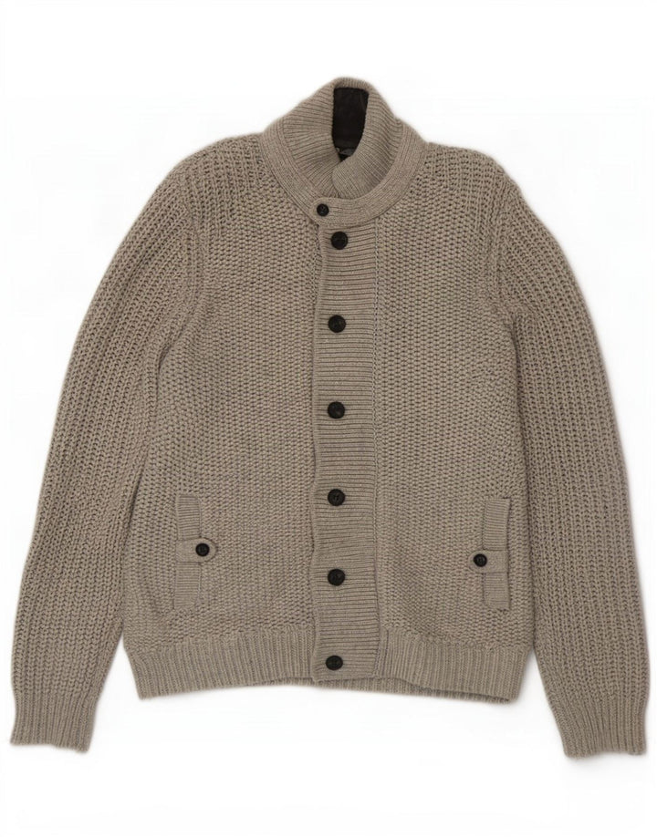 Ted Baker - Cárdigan para hombre, talla 6, 2XL, algodón gris