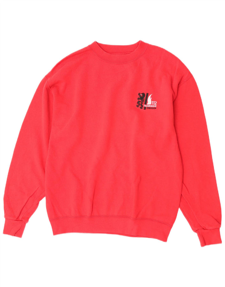 Jerzees Hombre Regular Fit Sudadera Jumper Medio Algodón Rojo