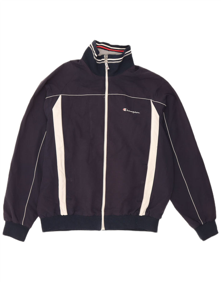CHAMPION Chaqueta de chándal para hombre XL Azul marino Colorblock Poliéster