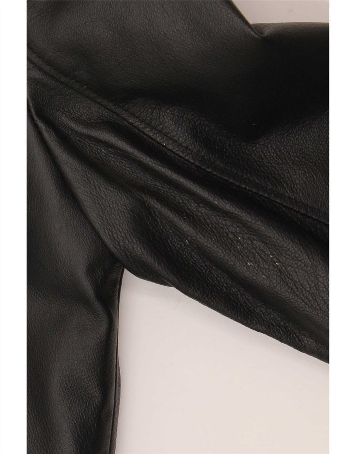 TCM Abrigo de cuero para mujer UK 42 Cuero negro mediano