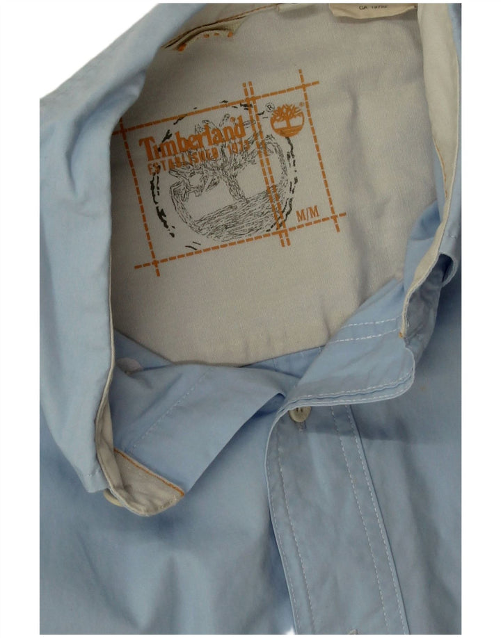 Camisa Timberland Hombre Azul Medio Algodón