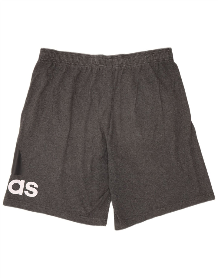 Adidas Mens Graphic Sport Shorts Grande Gris Algodón
