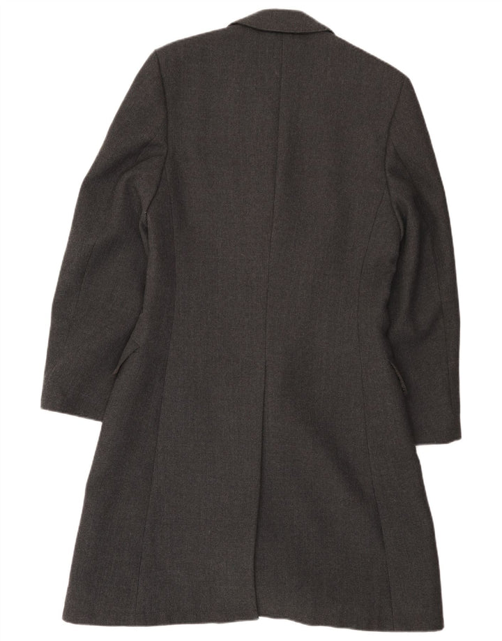 Vintage mujer abrigo Reino Unido 10 pequeña lana gris