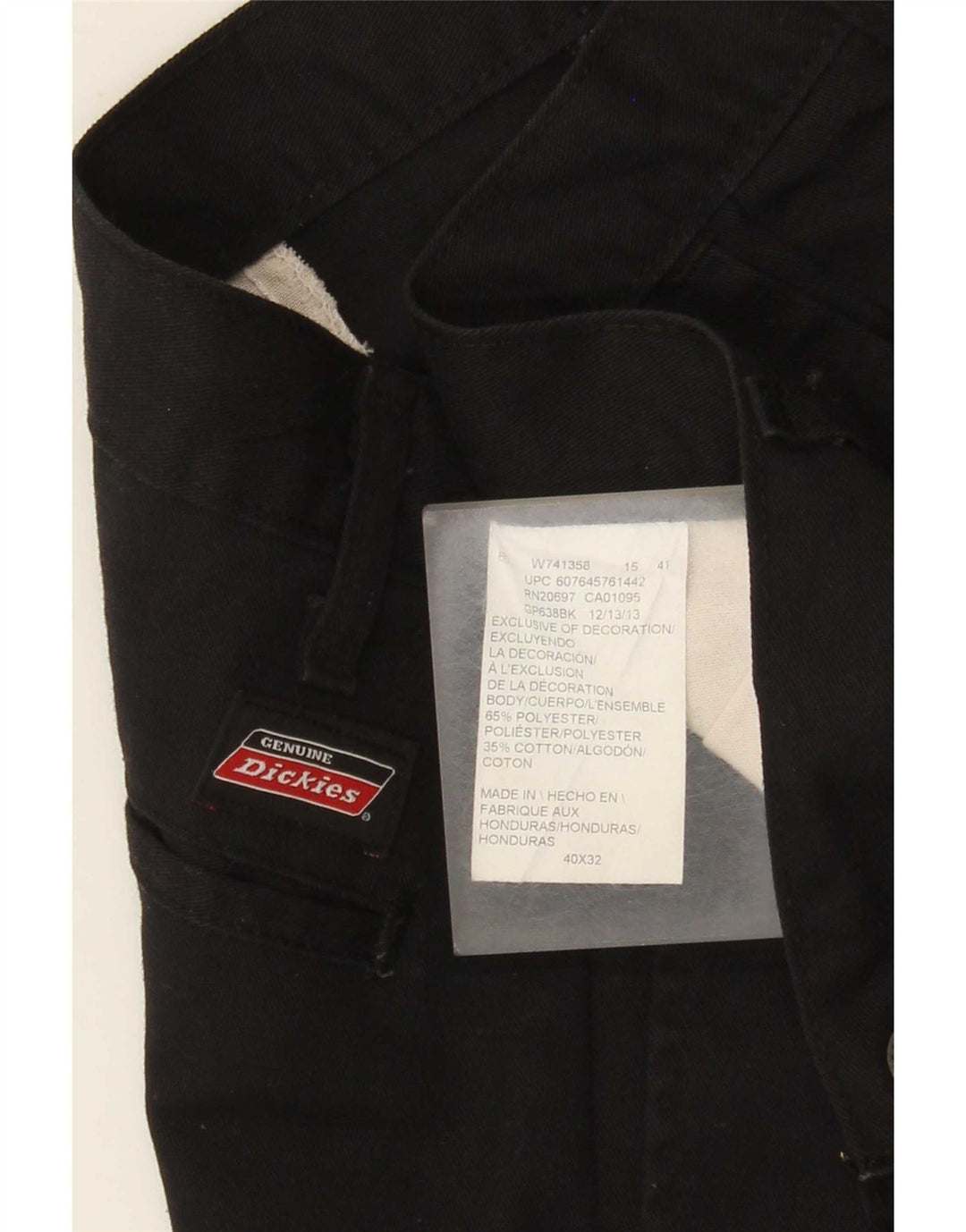 Dickies Pantalón chino regular para hombre W40 L32 Poliéster negro