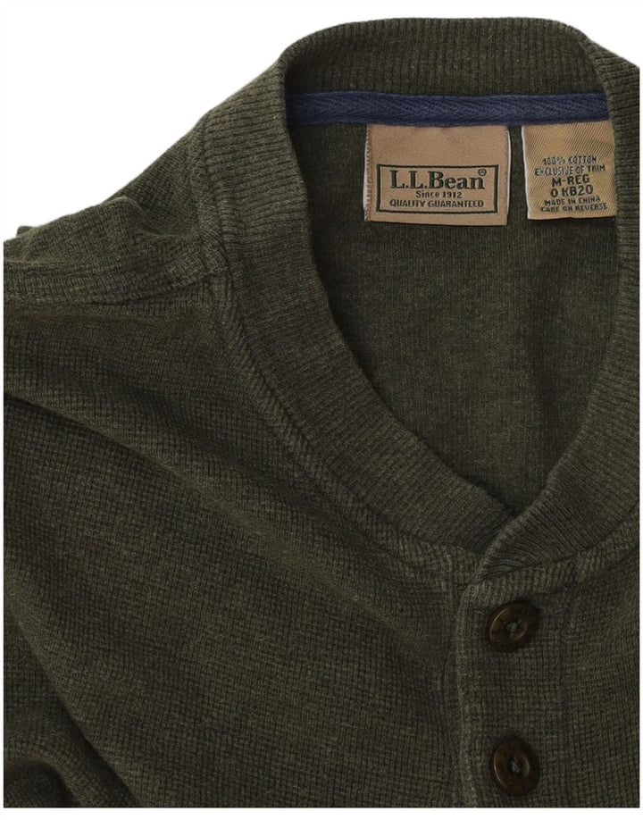 L.L.BEAN Camiseta Hombre Manga Larga Algodón Verde Medio