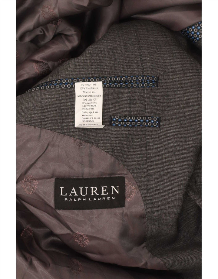 Ralph Lauren Chaqueta tipo blazer larga con 2 botones para hombre UK 46 2XL Gris Clásico