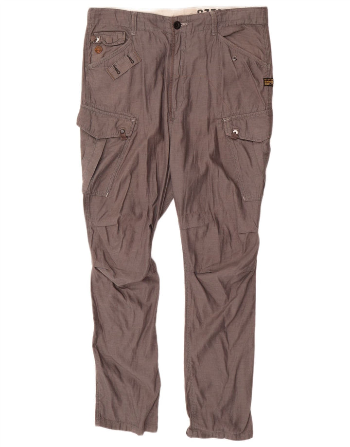G-Star Hombre Pantalones Cargo Slim W29 L32 Algodón Gris